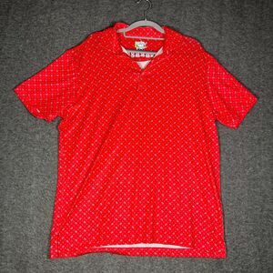 TailorByrd Men's Large Multicolor Golf Polo Shirt Wicking/SPF 30 Geometric